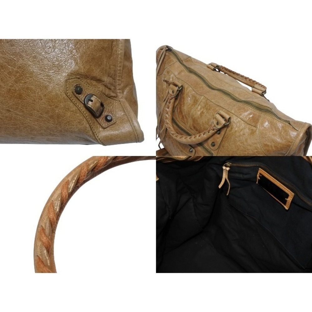 BALENCIAGA The Weekender handbag brown leather - Picture 8 of 9